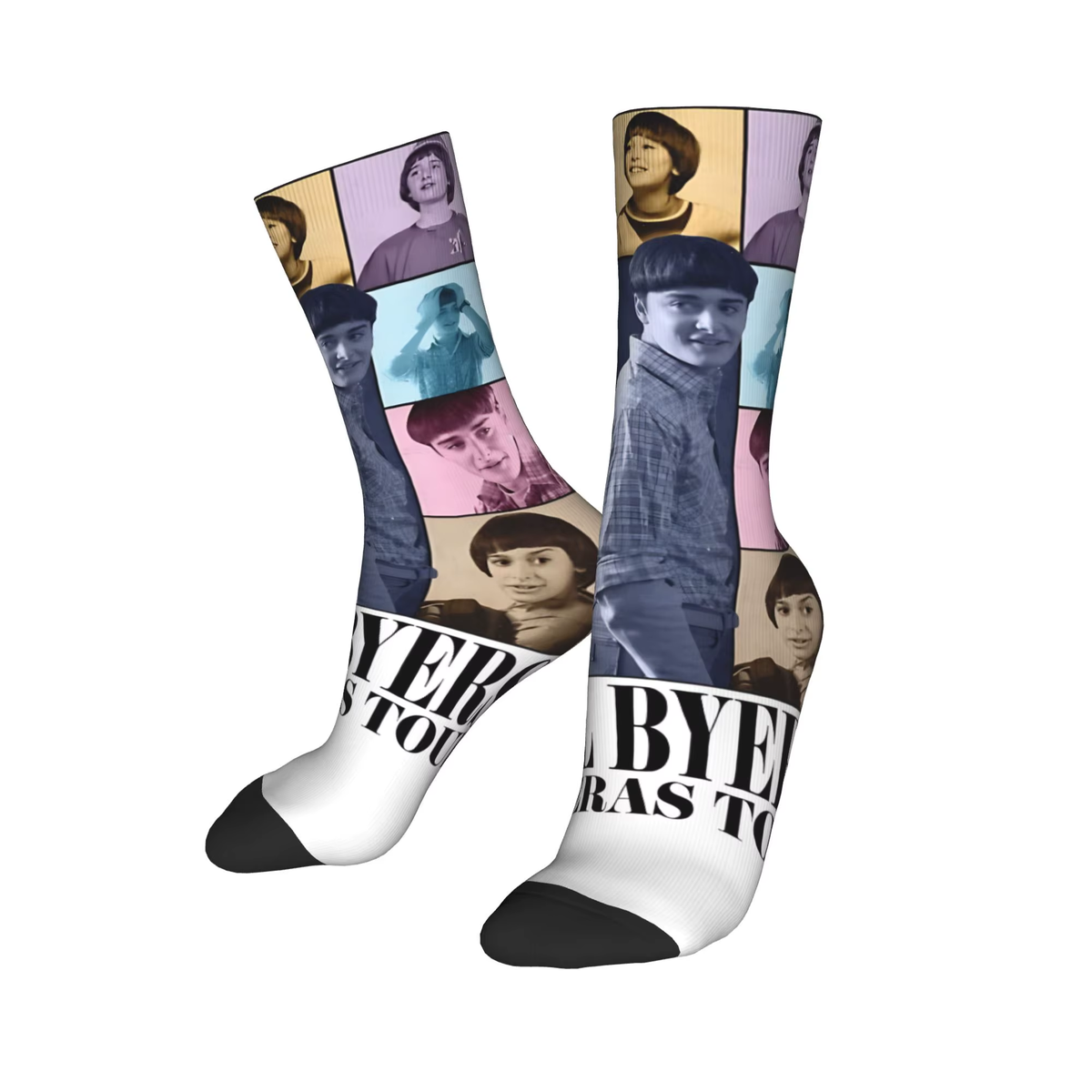 Christmas Things Lights Classic Theme Design Socks Merch for Sports Wear Sweat Absorbing Crew Socks