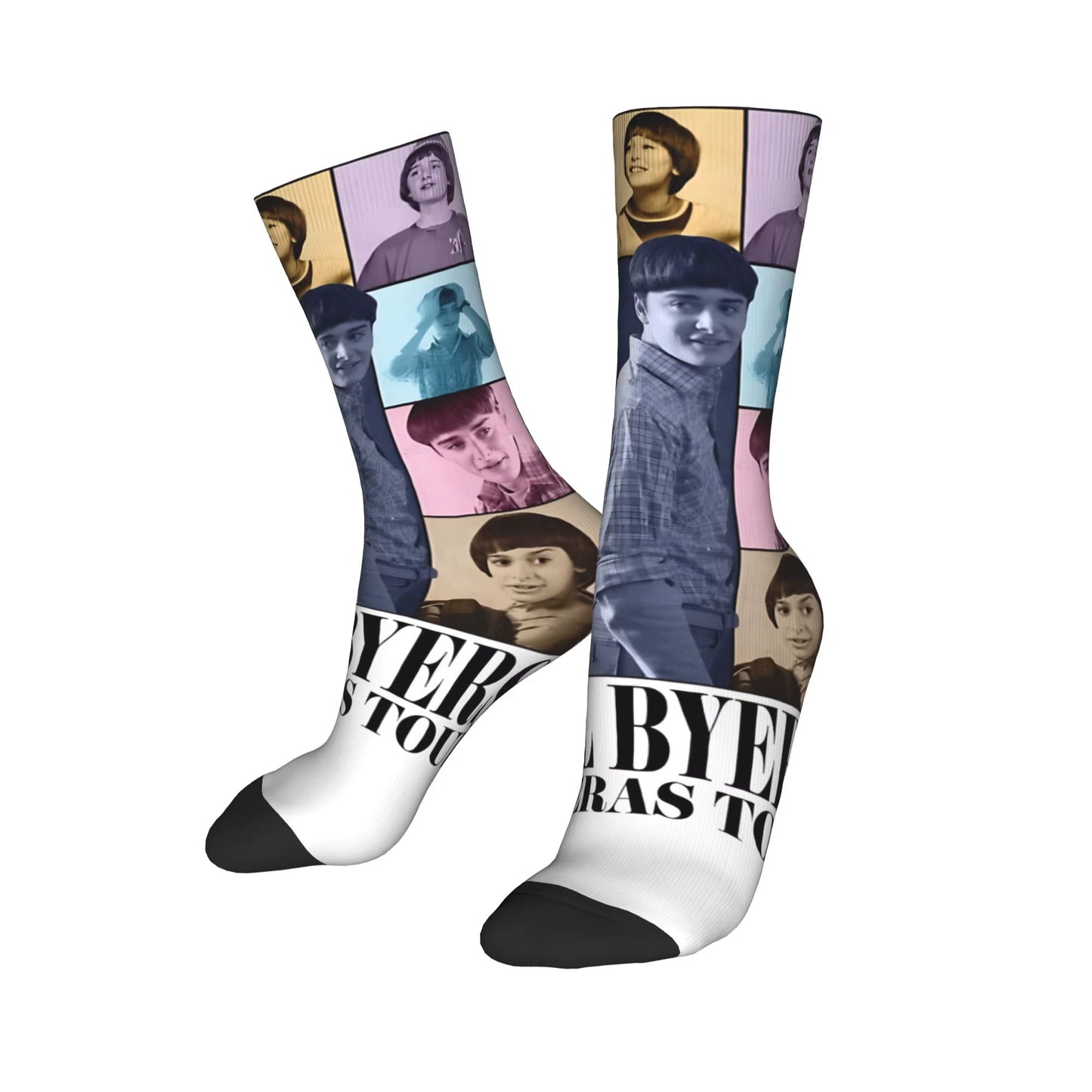 Christmas Things Lights Classic Theme Design Socks Merch for Sports Wear Sweat Absorbing Crew Socks