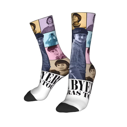 Christmas Things Lights Classic Theme Design Socks Merch for Sports Wear Sweat Absorbing Crew Socks