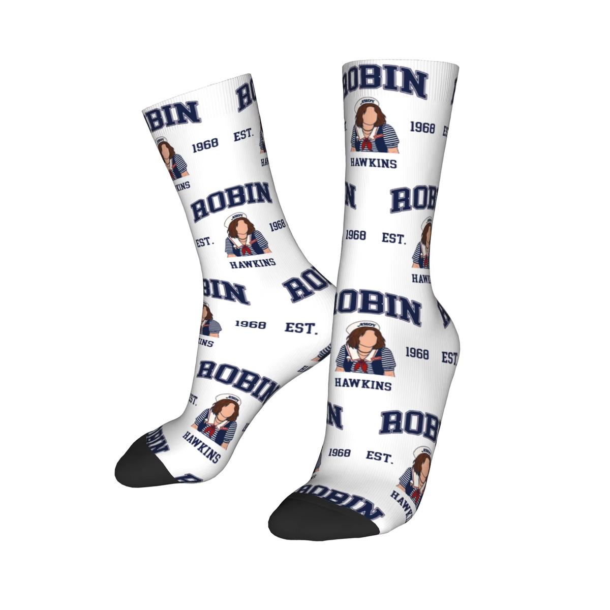 Christmas Things Lights Classic Theme Design Socks Merch for Sports Wear Sweat Absorbing Crew Socks