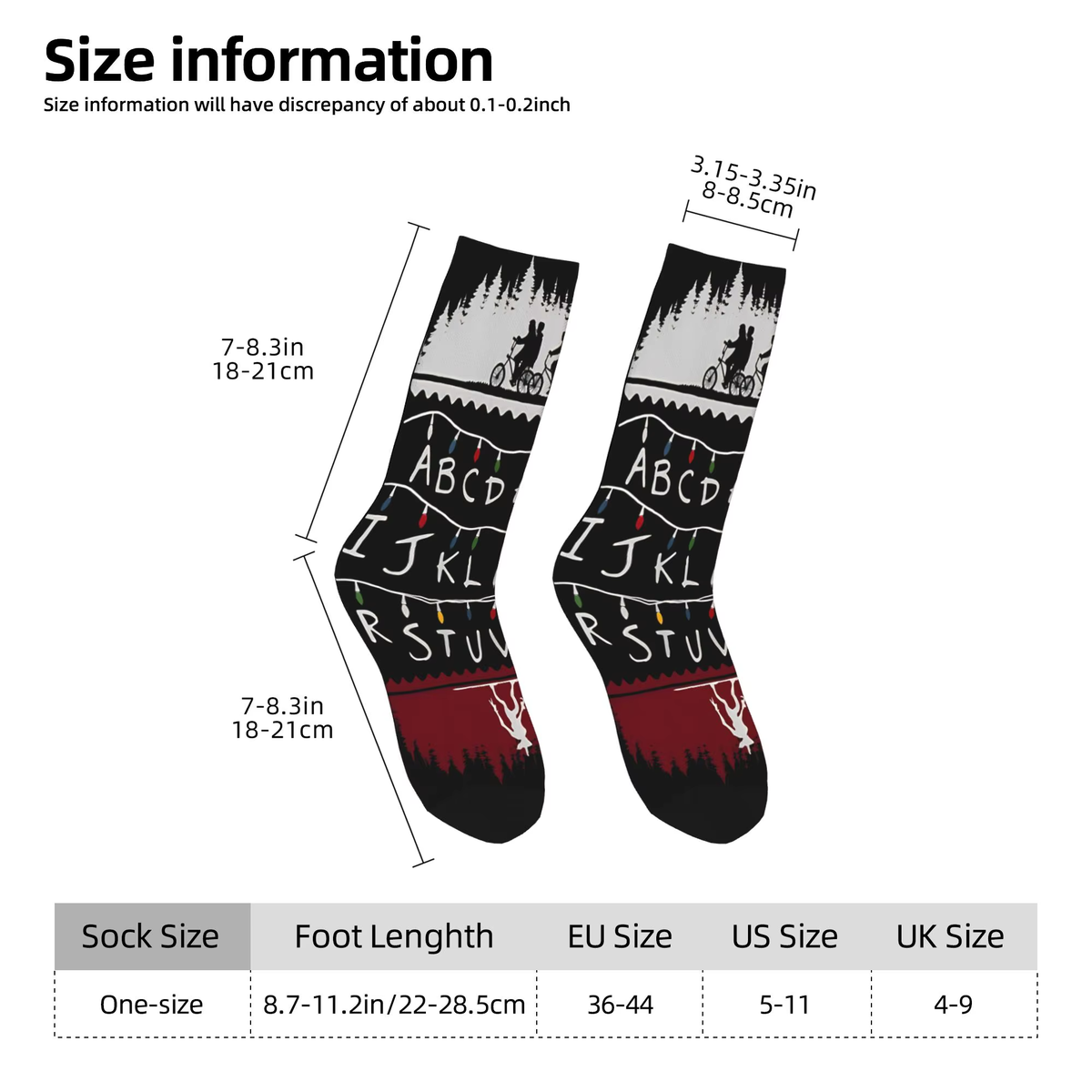 Christmas Things Lights Classic Theme Design Socks Merch for Sports Wear Sweat Absorbing Crew Socks