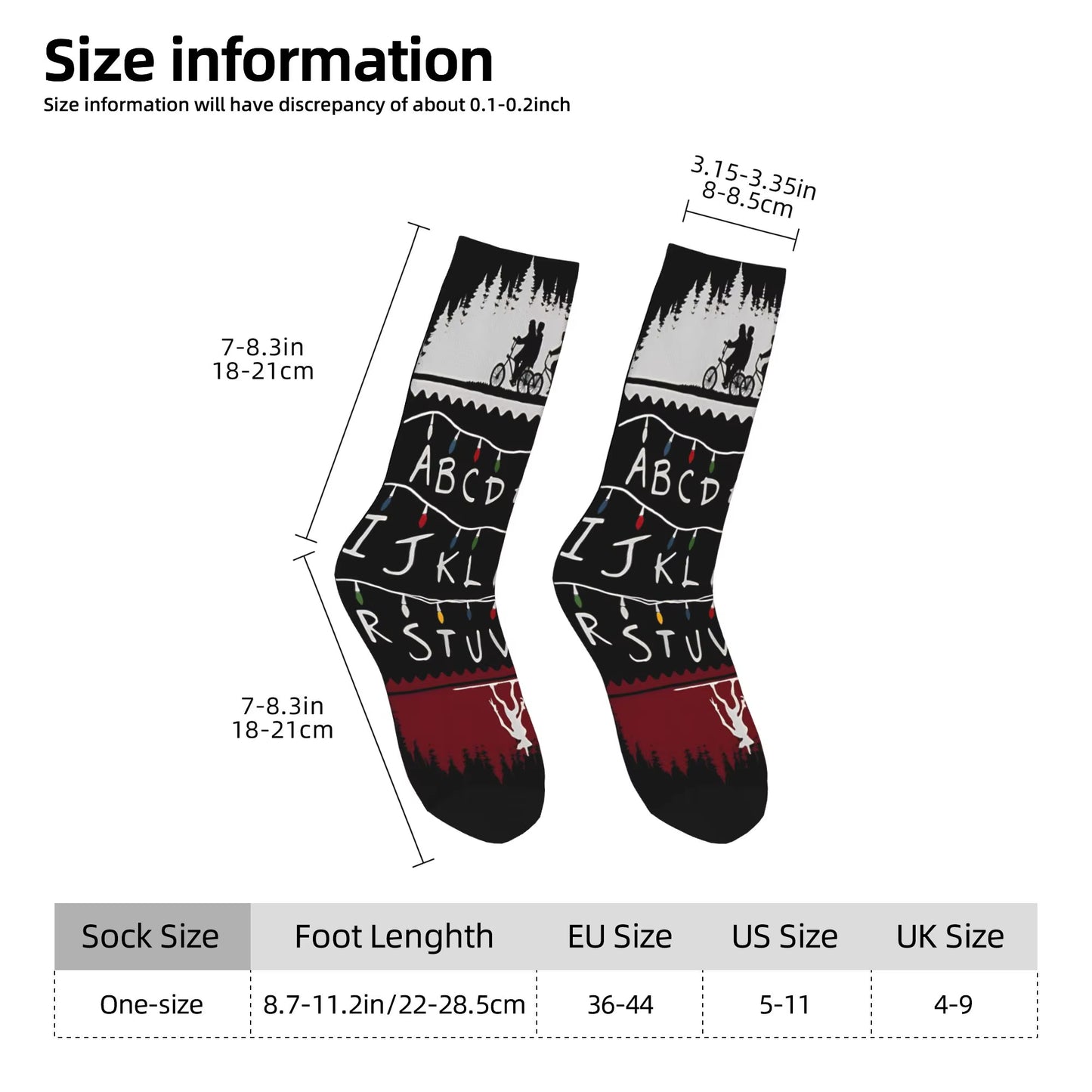 Christmas Things Lights Classic Theme Design Socks Merch for Sports Wear Sweat Absorbing Crew Socks