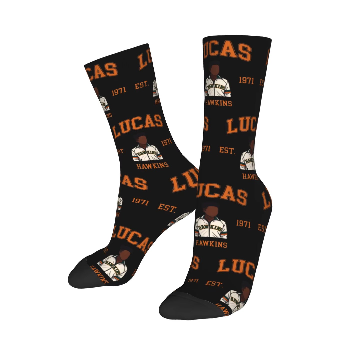 Christmas Things Lights Classic Theme Design Socks Merch for Sports Wear Sweat Absorbing Crew Socks