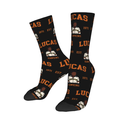 Christmas Things Lights Classic Theme Design Socks Merch for Sports Wear Sweat Absorbing Crew Socks