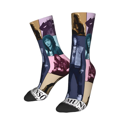 Christmas Things Lights Classic Theme Design Socks Merch for Sports Wear Sweat Absorbing Crew Socks