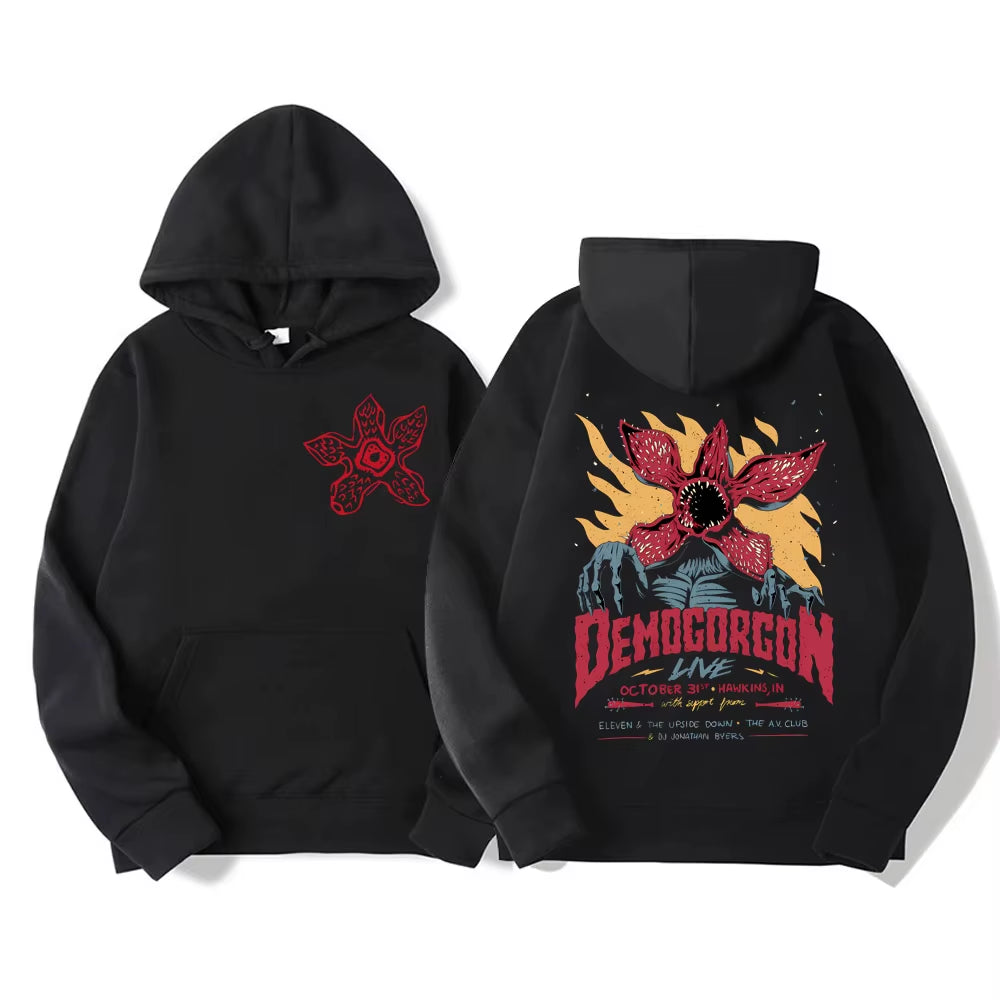 Eddie Munson the Demogorgon Hoodie Men Women Cannibal Flower Monster Print Hooded Sweatshirt Harajuku Streetwear