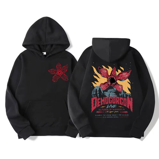 Eddie Munson the Demogorgon Hoodie Men Women Cannibal Flower Monster Print Hooded Sweatshirt Harajuku Streetwear