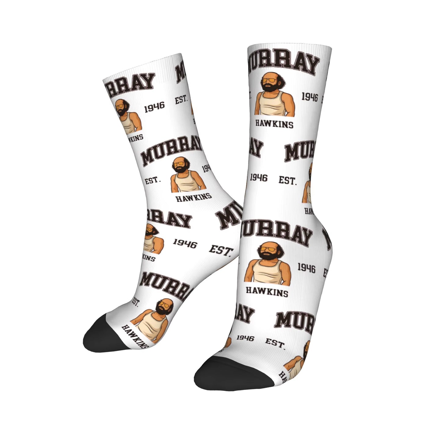 Christmas Things Lights Classic Theme Design Socks Merch for Sports Wear Sweat Absorbing Crew Socks